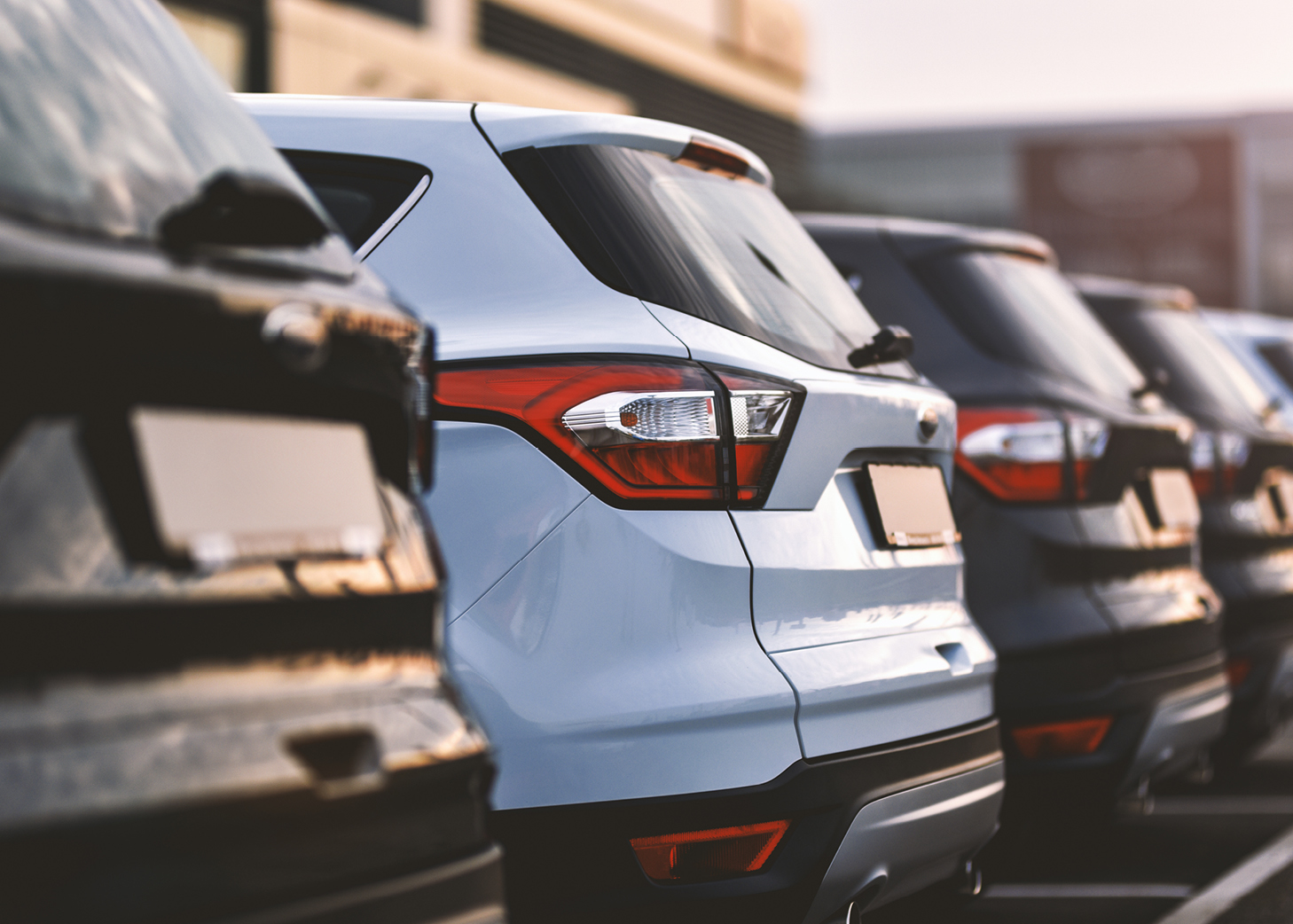 Cars in open air carpark