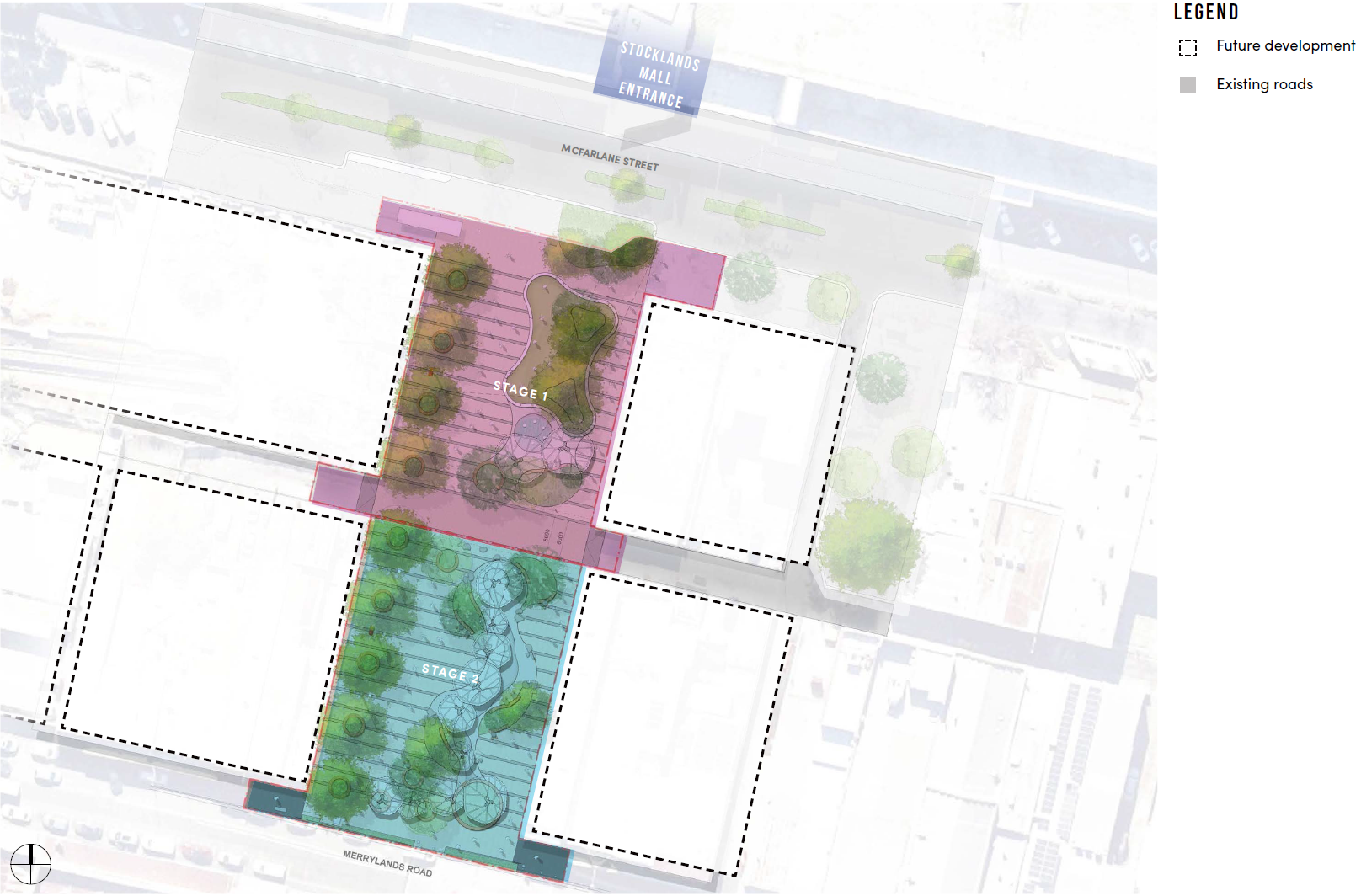 Merrylands Civic Square development stages