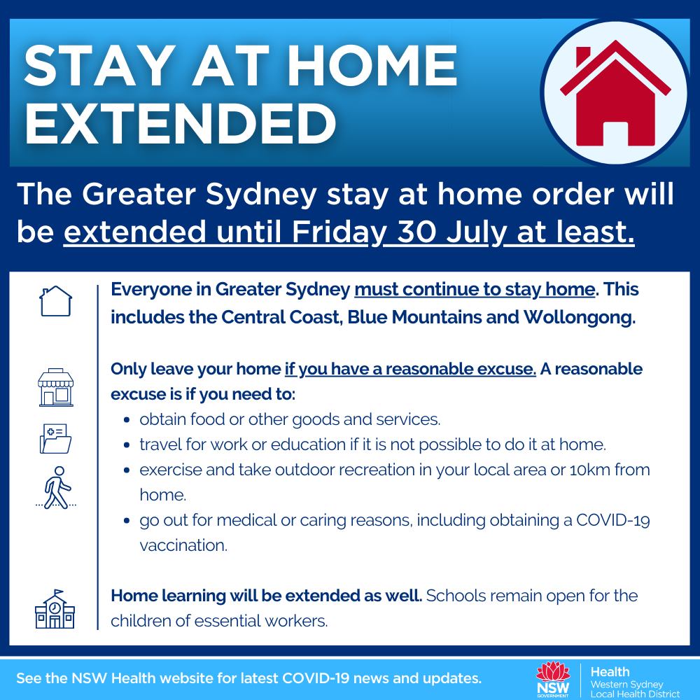 COVID stay at home extended