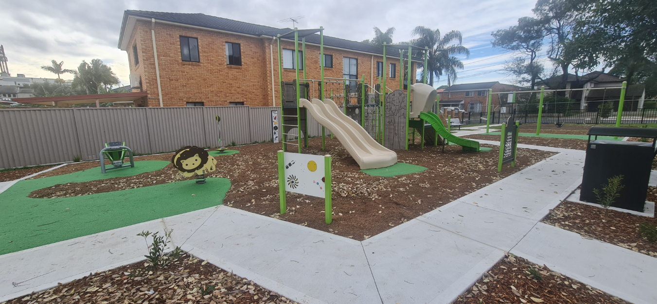 outdoor playground in urban park 