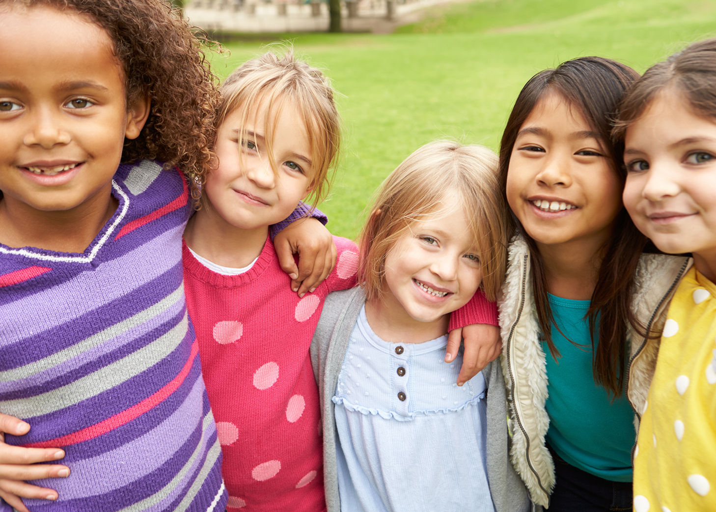 Group of girls in a park