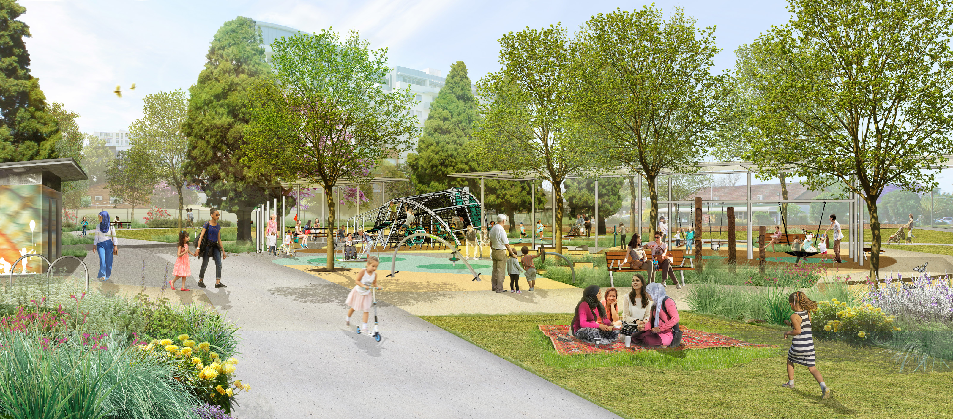 Concept design inspirations using elements of heritage for Remembrance Park Lidcombe