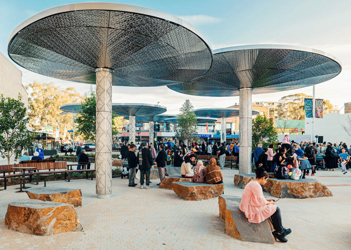 Artist impression of Merrylands Civic Square in the Merrylands Town Centre