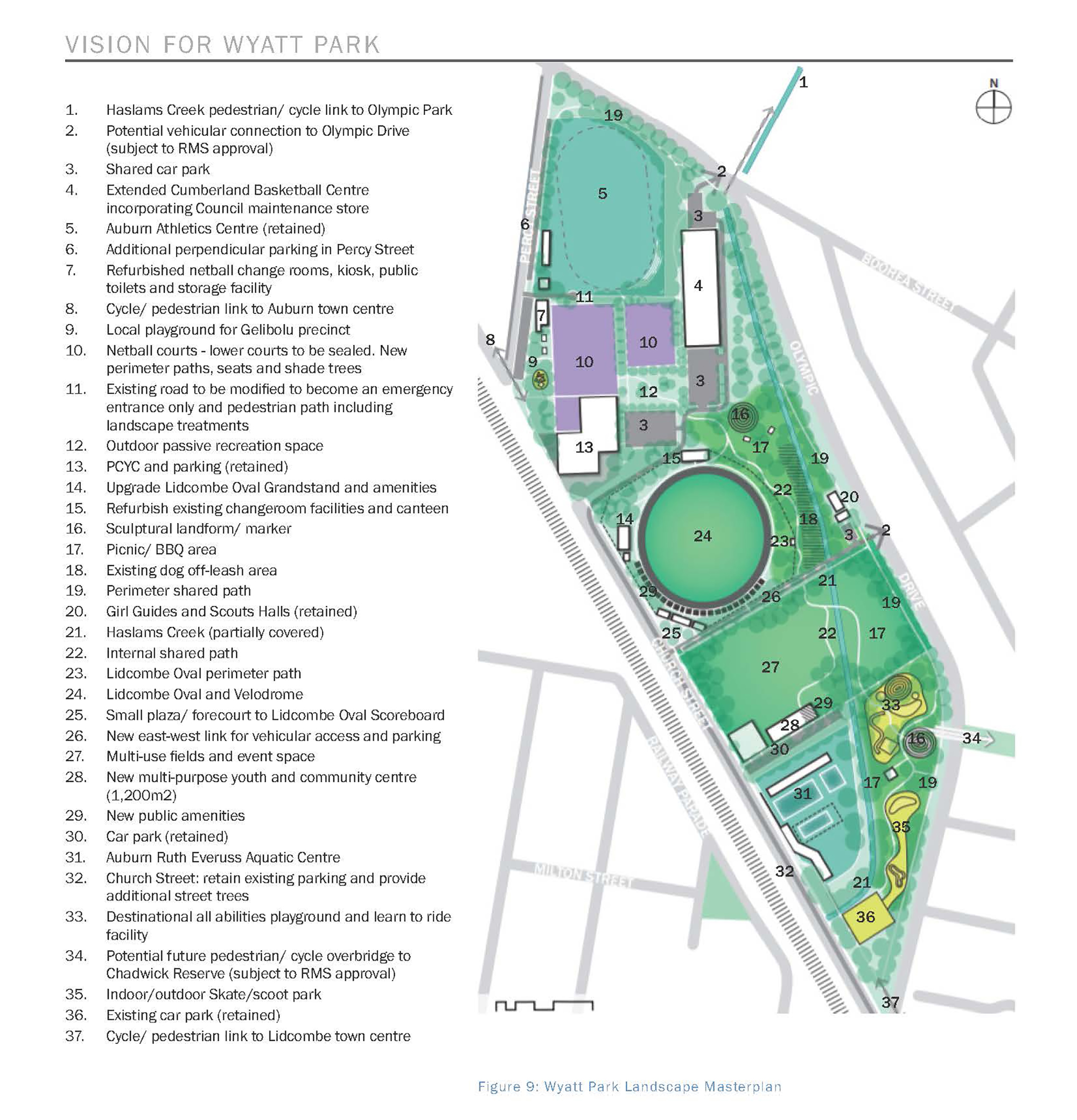 Map of Wyatt Park masterplan