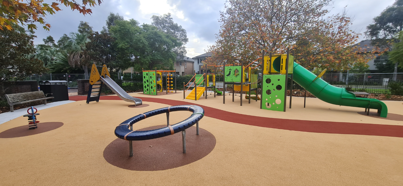outdoor playground in urban park 